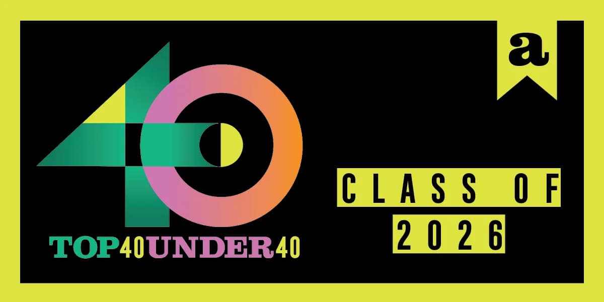 Top 40 Under 40 Class of 2026 Celebration event poster