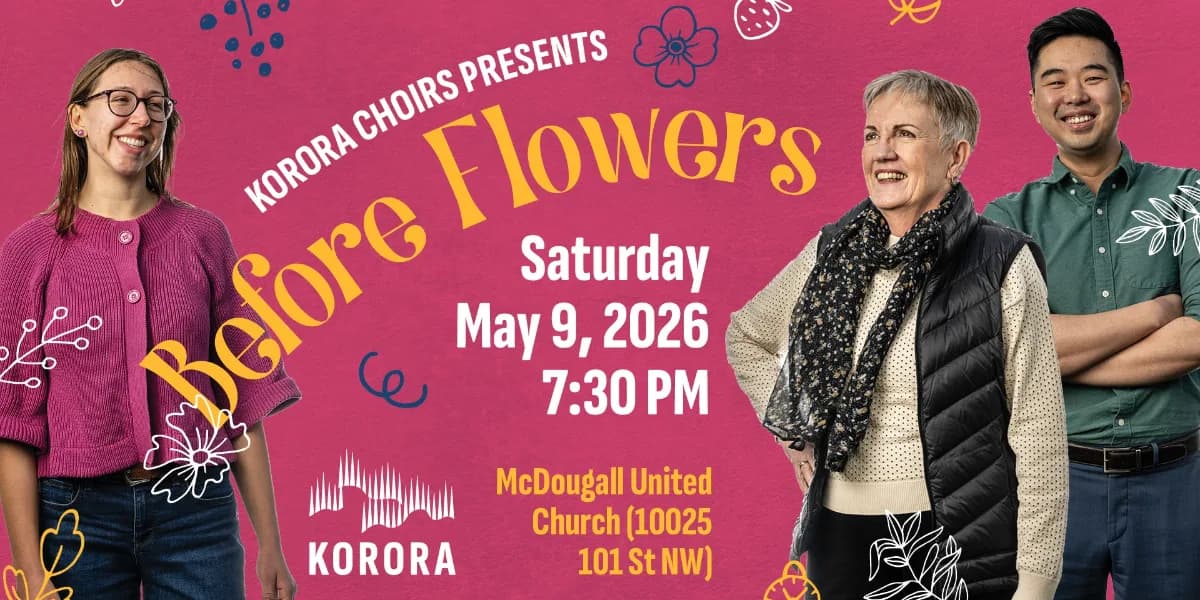Before Flowers event poster