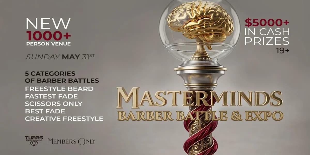 Masterminds Barber Battle & Expo event poster