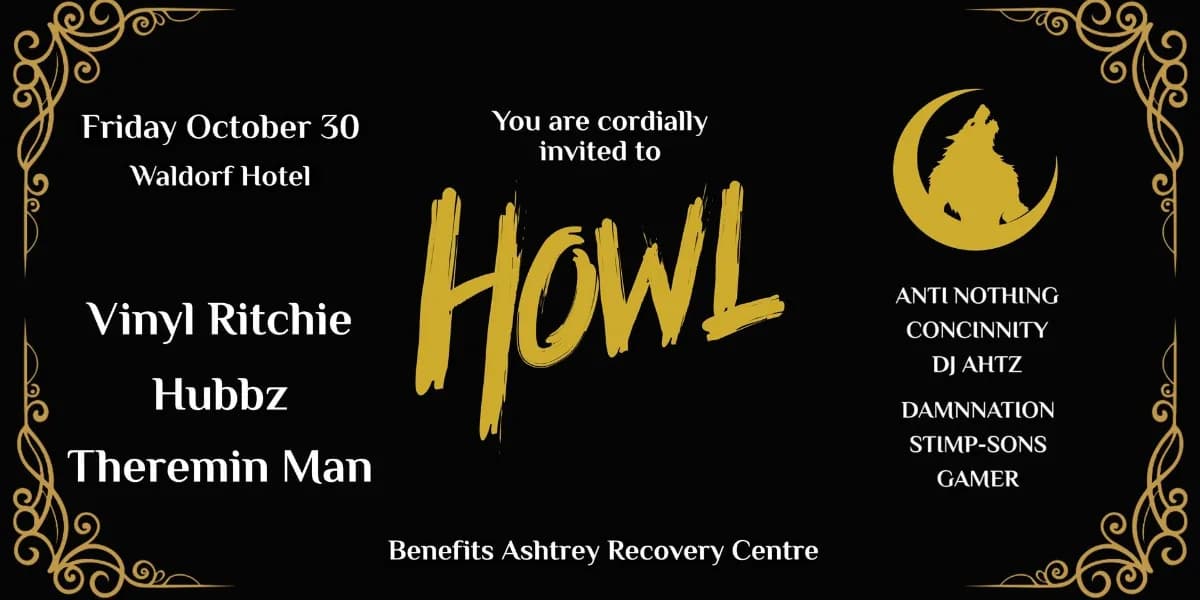 HOWL with Vinyl Ritchie & fiends event poster