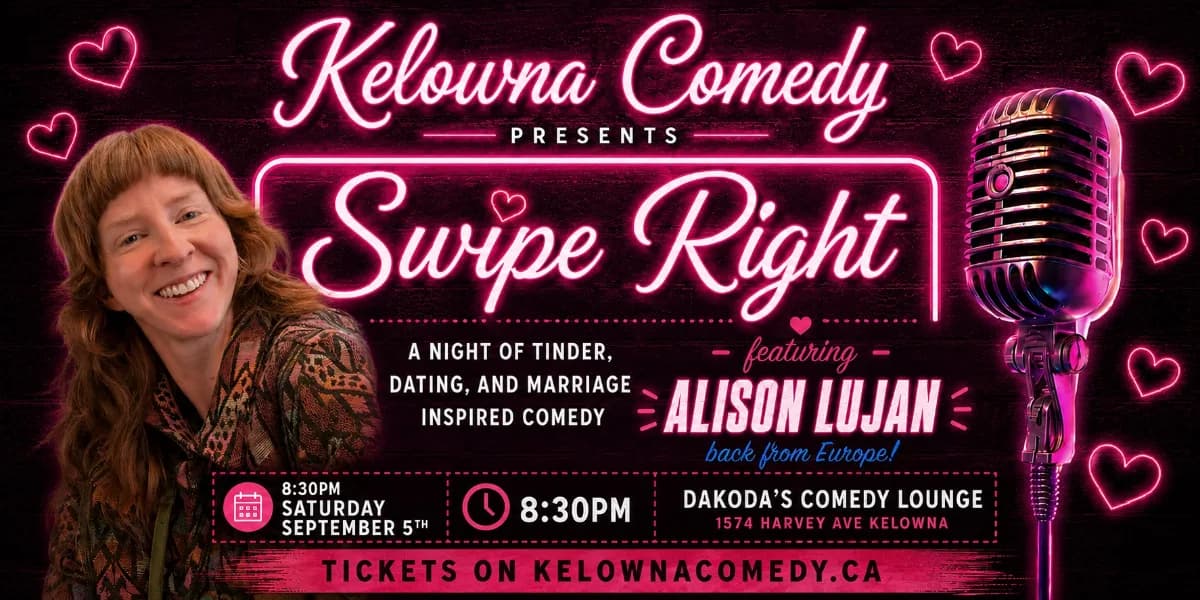 Swipe Right Comedy Night event poster