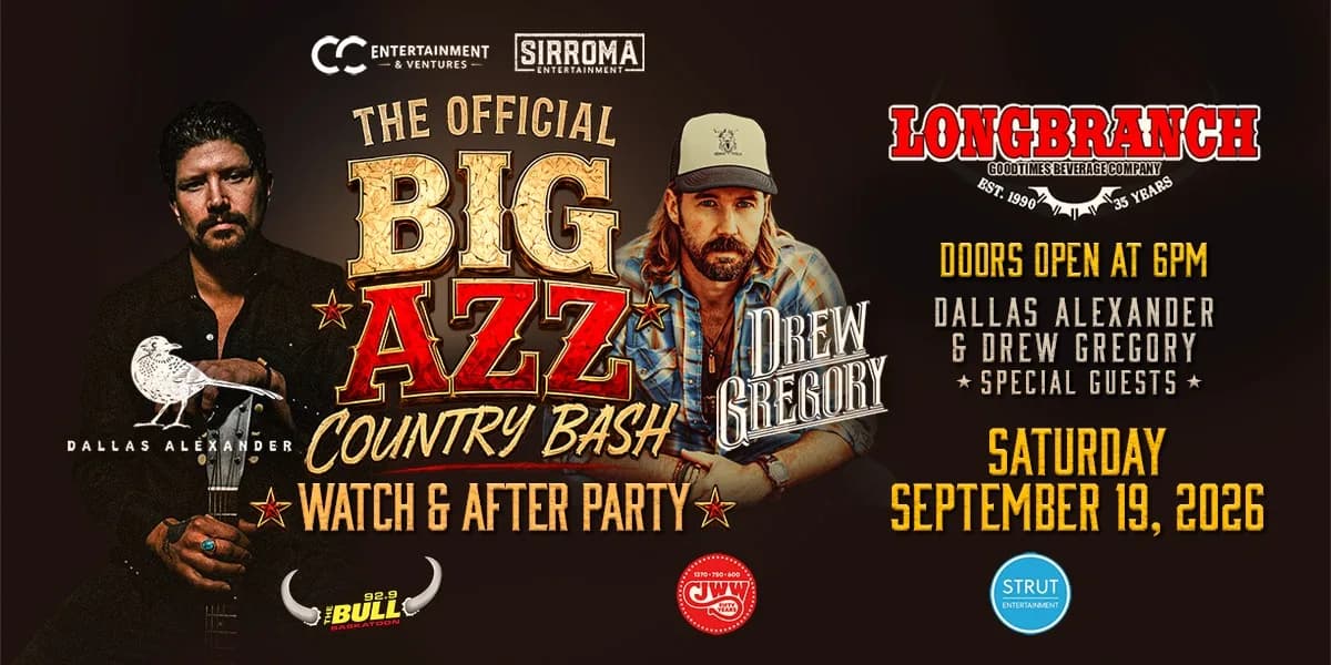 The Official Big AZZ Country Bash Watch & After Party event poster