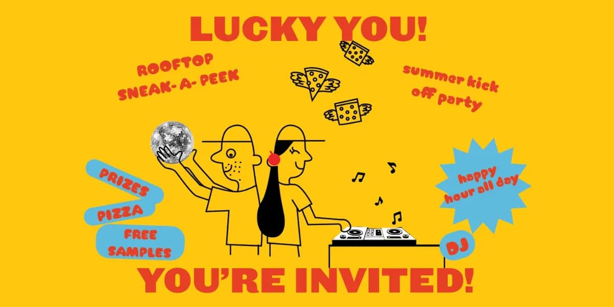 Rooftop Sneak-a-Peek event poster