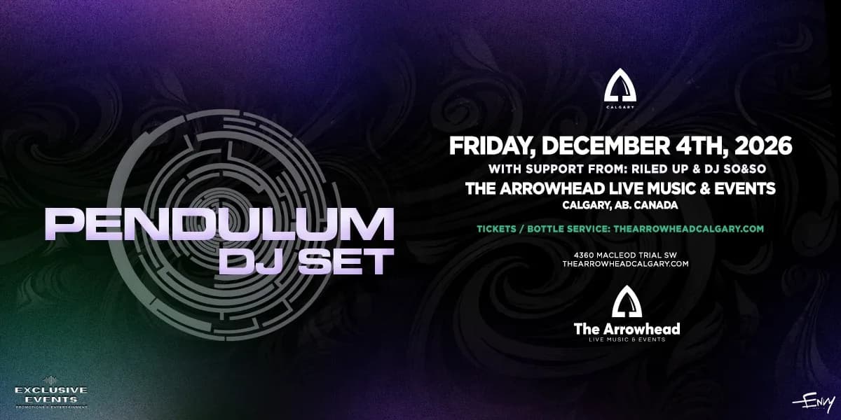 PENDULUM - DJ SET - CALGARY event poster