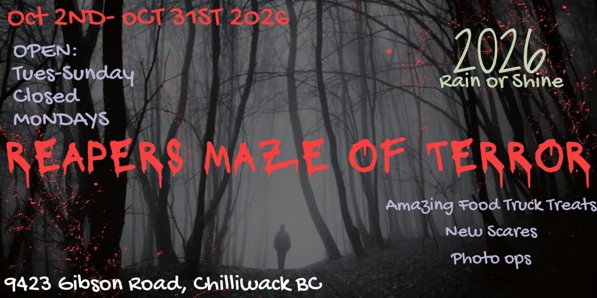 Reapers Maze of Terror (Saturdays) event poster