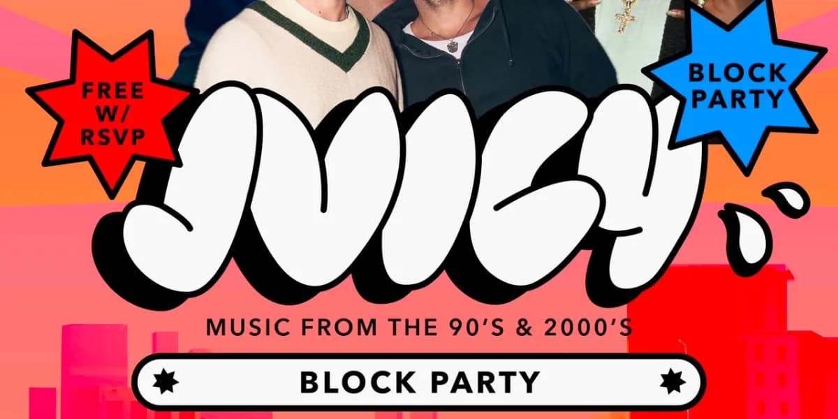 JUICY BLOCK PARTY event poster