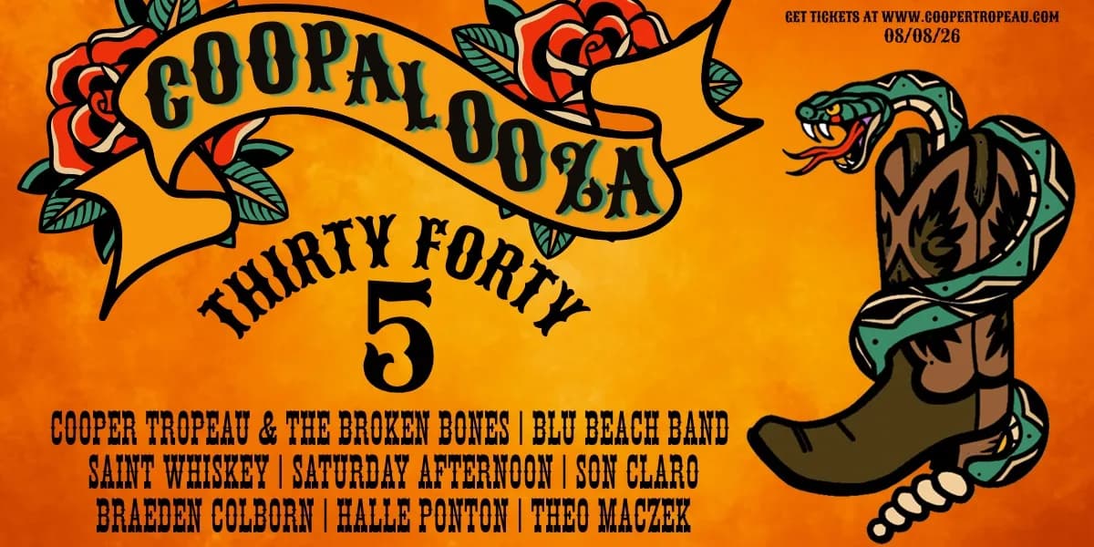 COOPALOOZA: THIRTY FORTY 5 event poster