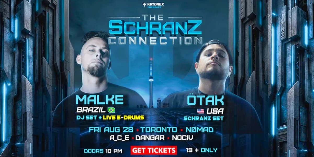 THE SCHRANZ CONNECTION: Malke & Otak event poster
