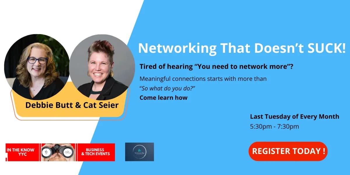 Networking That Doesn't Suck event poster