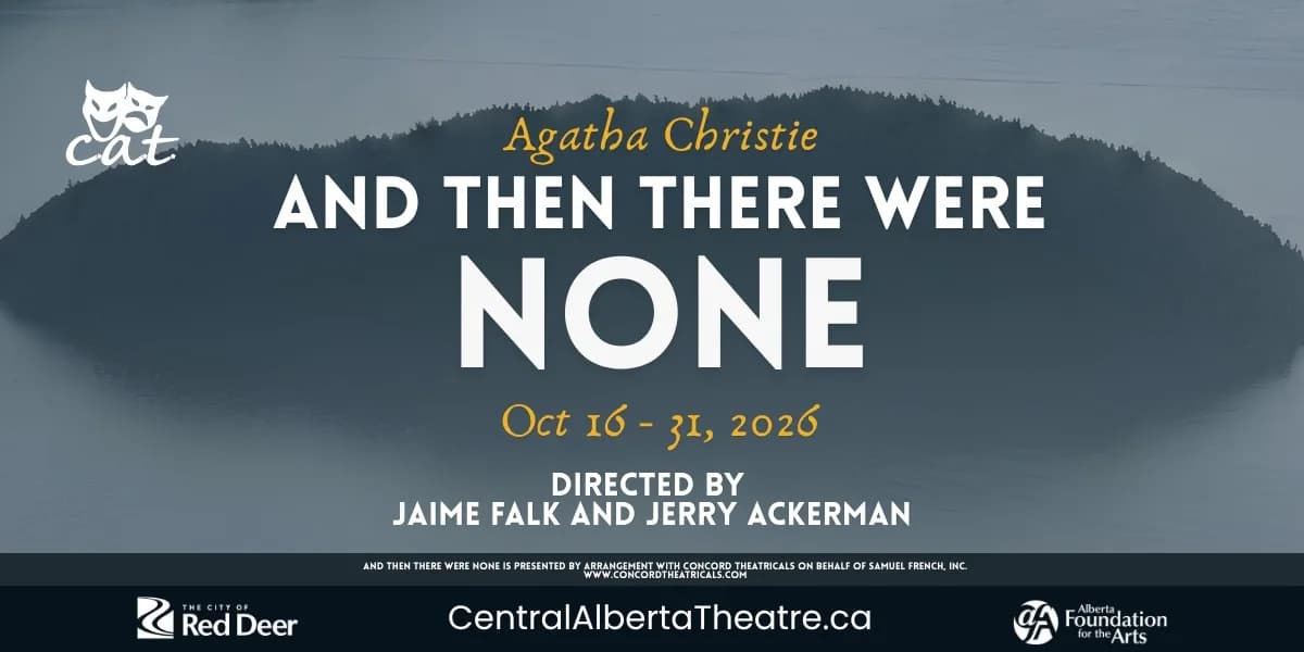 And Then There Were None by Agatha Christie event poster