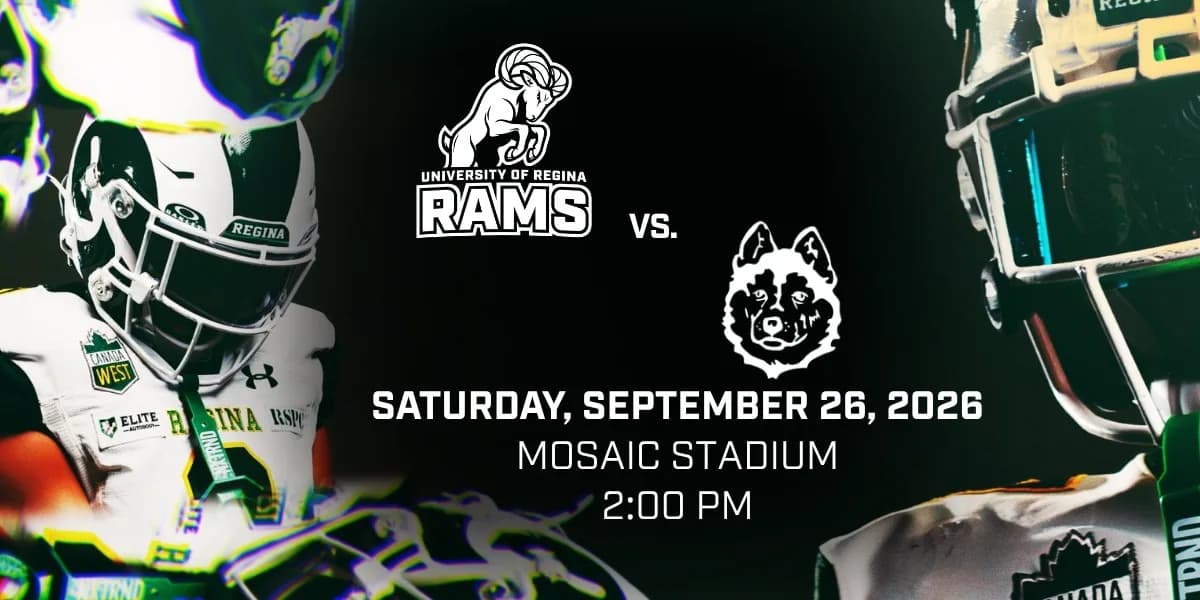 Regina Rams vs U of Saskatchewan Huskies event poster