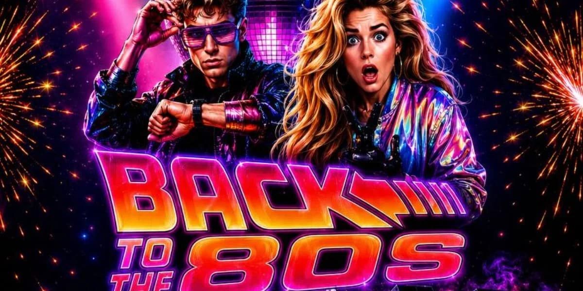 BACK TO THE 80S event poster