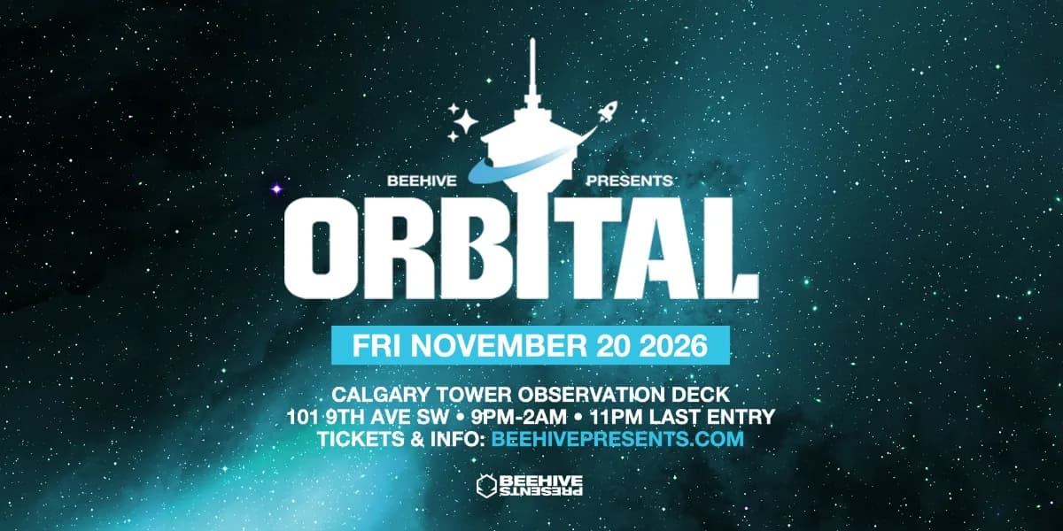 ORBITAL 2.0 • 11.20.26 • CALGARY TOWER event poster