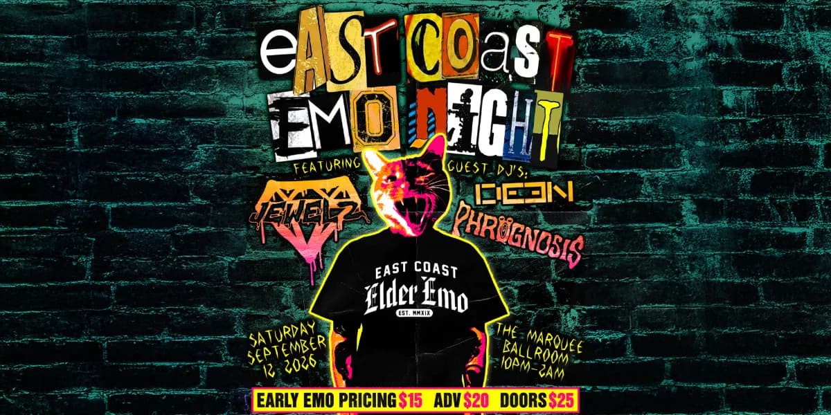 East Coast Emo Night event poster