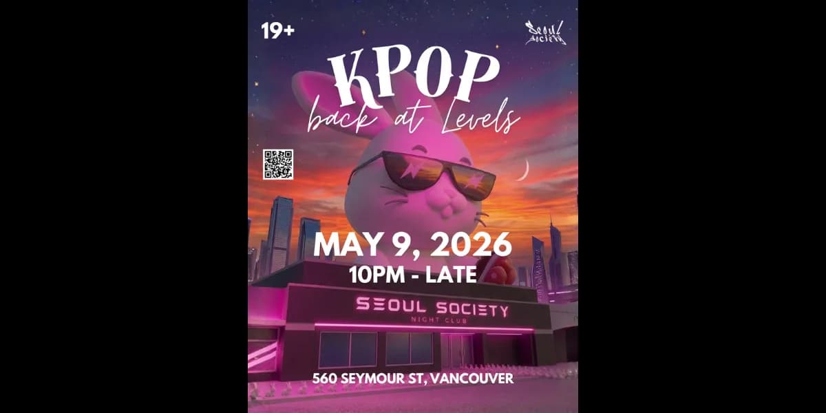 KPOP back at Levels! event poster