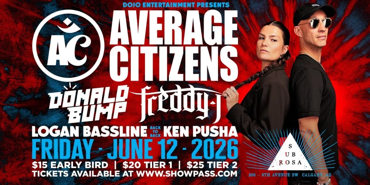 Average Citizens Fri. June 12 @ Sub Rosa event poster