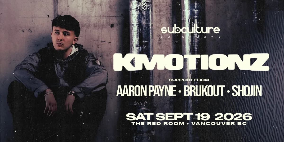 K Motionz at SUBculture Saturdays event poster