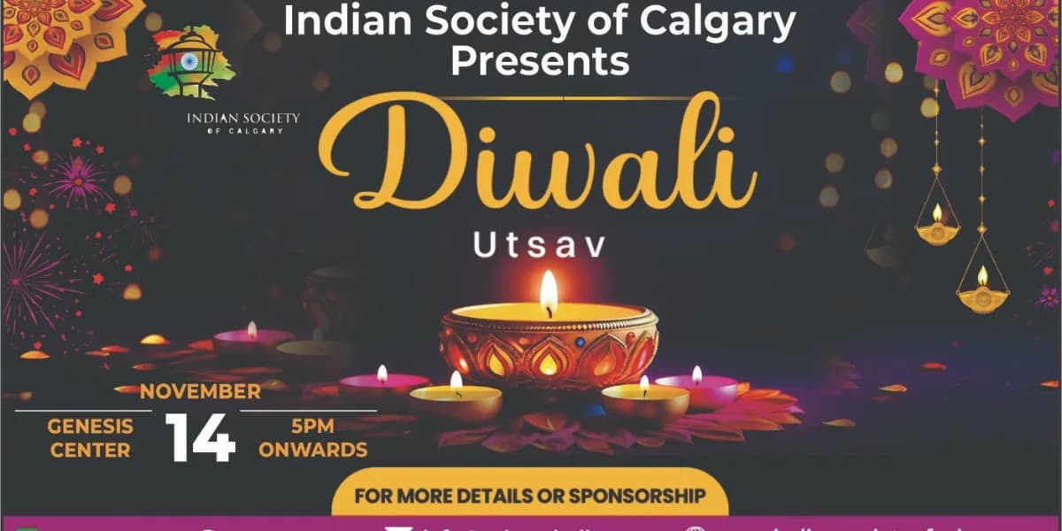 Diwali Utsav by Indian Society of Calgary event poster