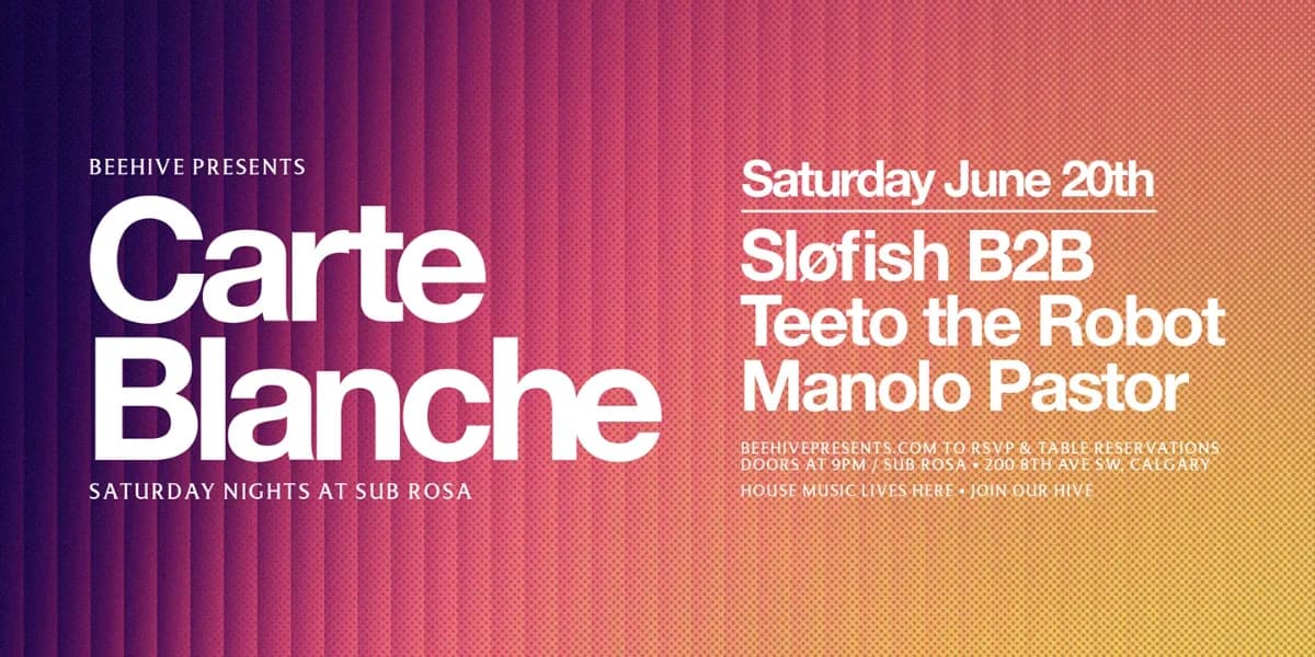 CARTE BLANCHE • 06.20.26 event poster