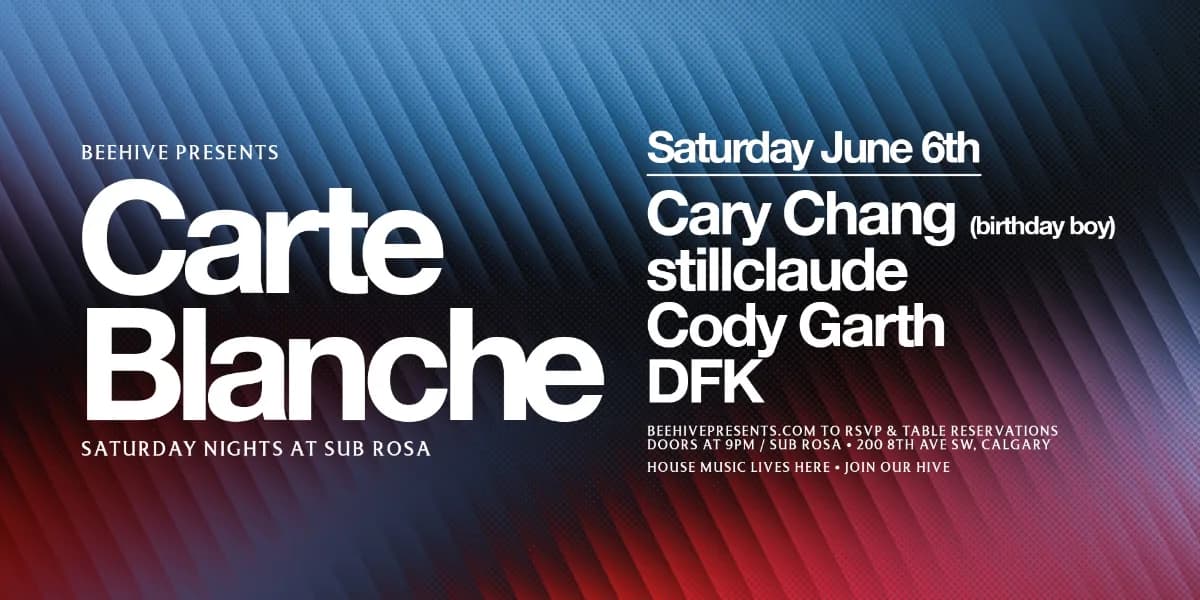 CARTE BLANCHE • 06.06.26 event poster