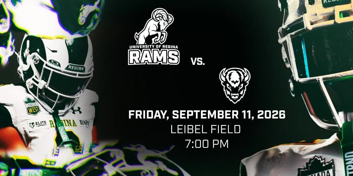 Regina Rams vs U of Manitoba Bisons event poster
