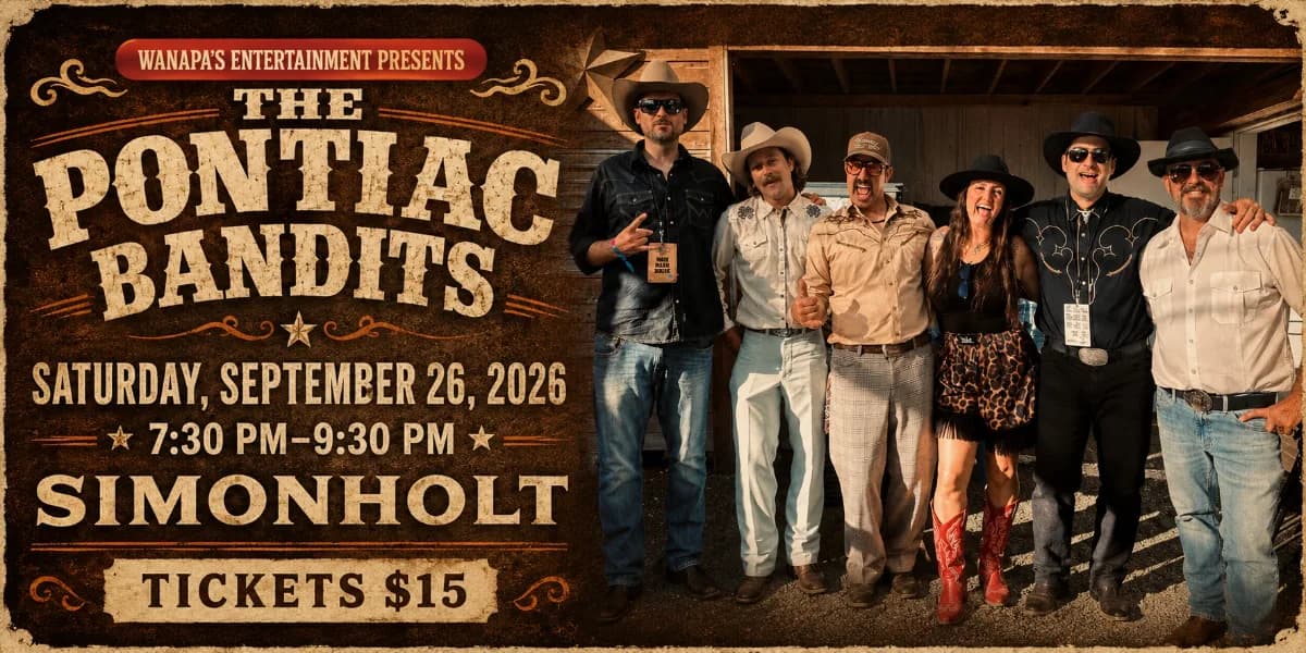 THE PONTIAC BANDITS LIVE AT SIMONHOLT event poster