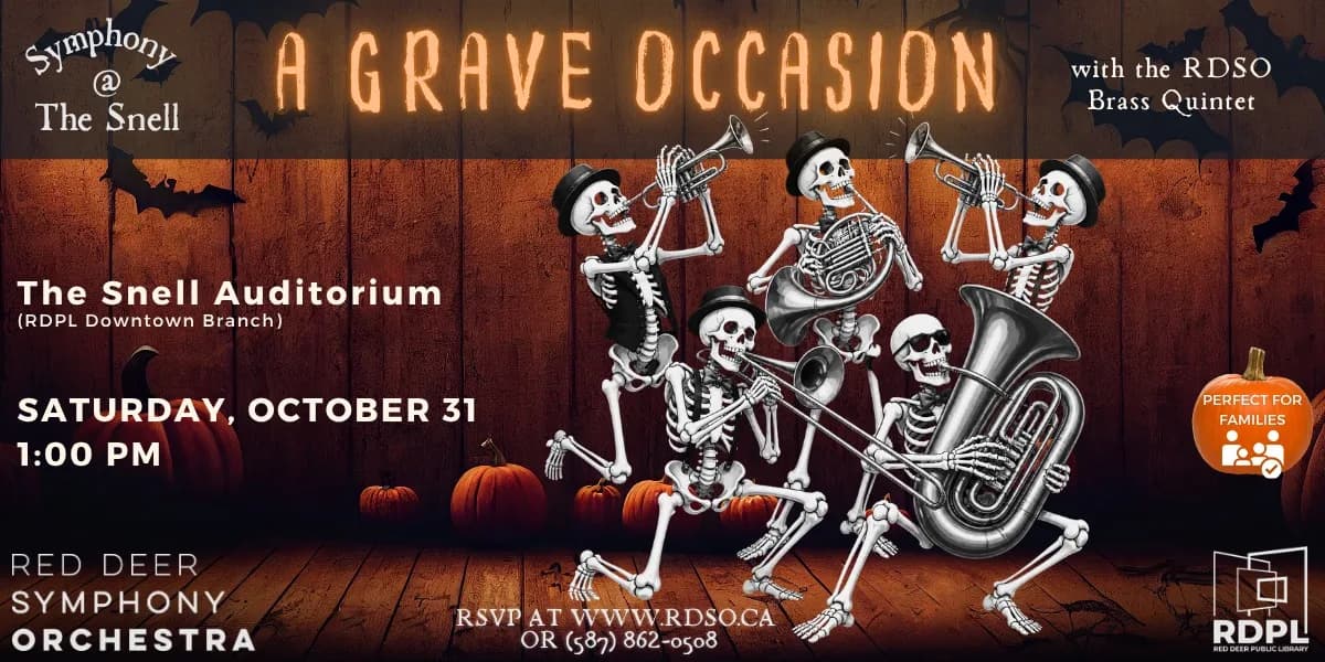 Symphony @ the Snell: A Grave Occasion event poster