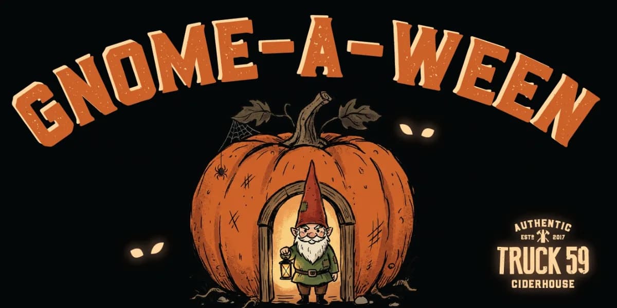 The Great Truck 59 Gnome-a-Ween event poster