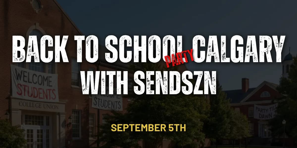BACK TO SCHOOL PARTY with SENDSZN event poster
