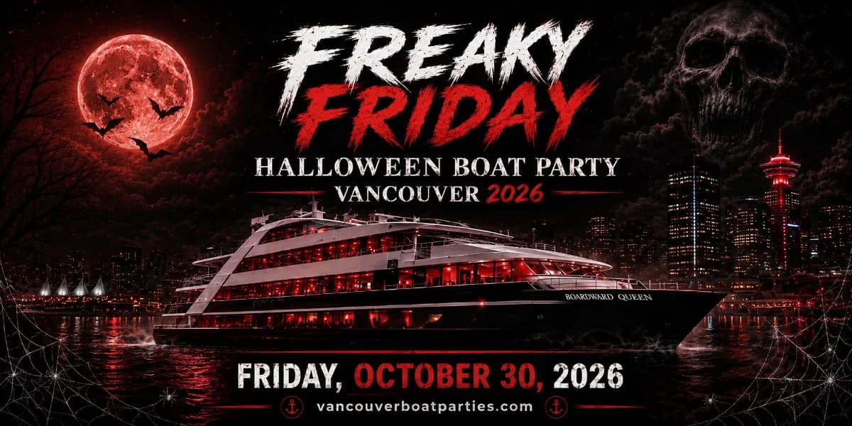 FREAKY FRIDAY HALLOWEEN BOAT PARTY VANCOUVER 2026 | LOST IN SEA event poster