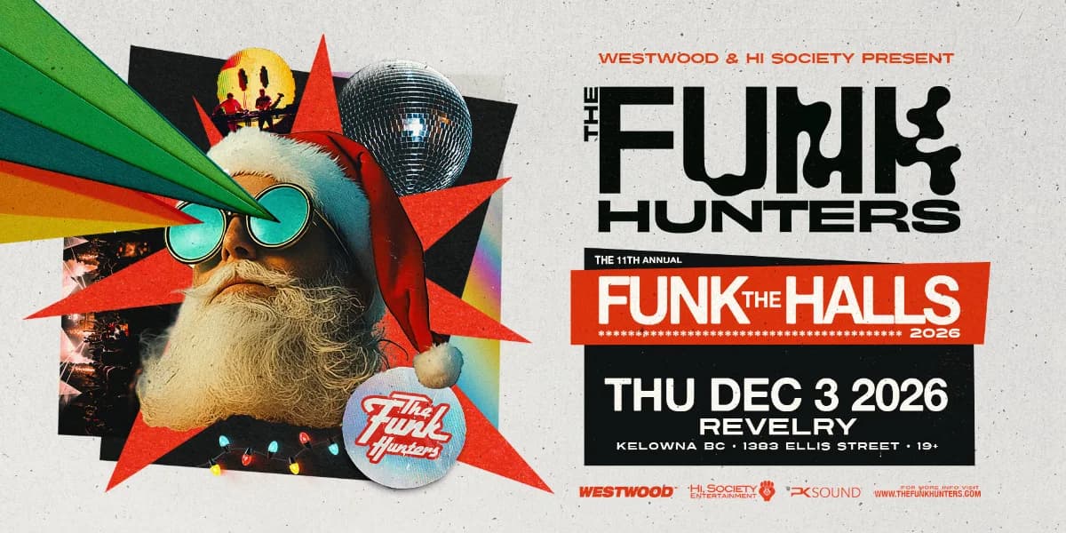 Westwood & Hi, Society Present: Funk The Halls w/ The Funk Hunters event poster