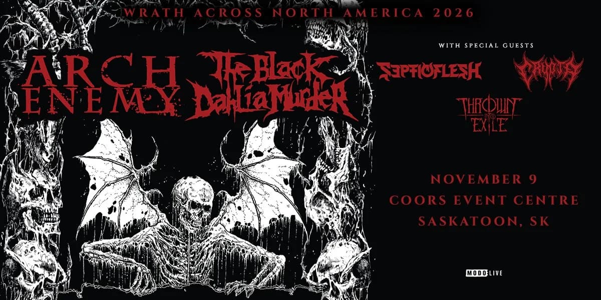 MODO-LIVE PRESENTS: ARCH ENEMY WRATH ACROSS NORTH AMERICA 2026 | 19+ event poster
