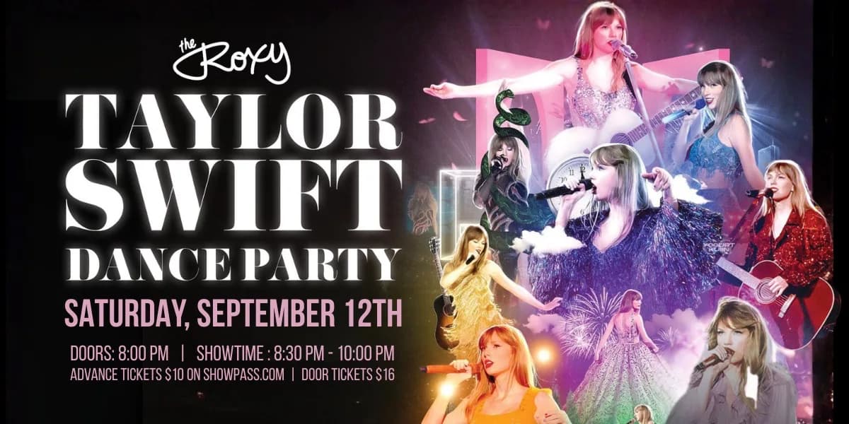 Taylor Swift Dance Party event poster