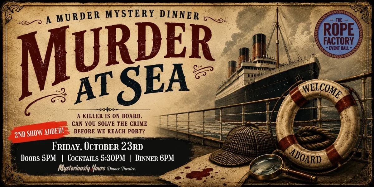 Murder At Sea - Murder Mystery Dinner Theatre event poster