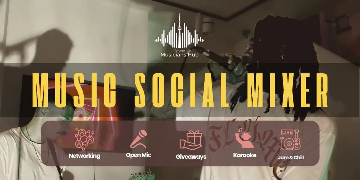 Toronto Musicians Hub Social Mixer: Open Mic + Karaoke Night event poster