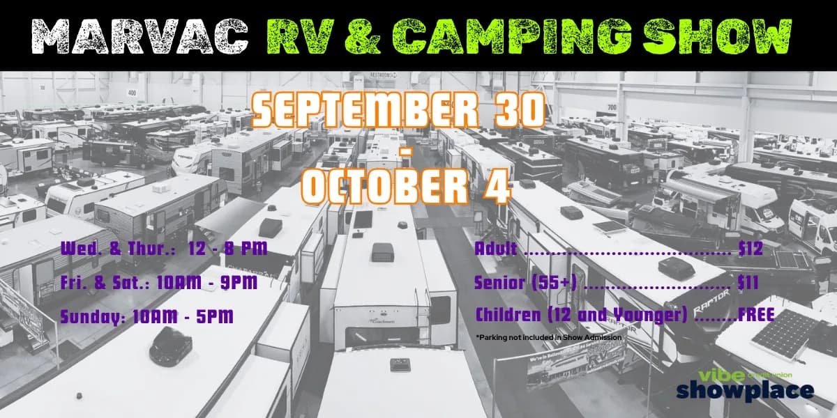 MARVAC 37th Fall Detroit RV & Camping Show event poster