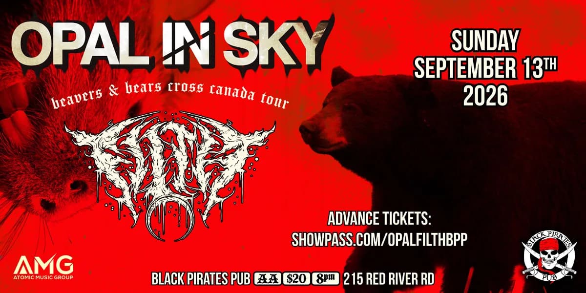 OPAL IN SKY w/ FILTH (ALL AGES) event poster