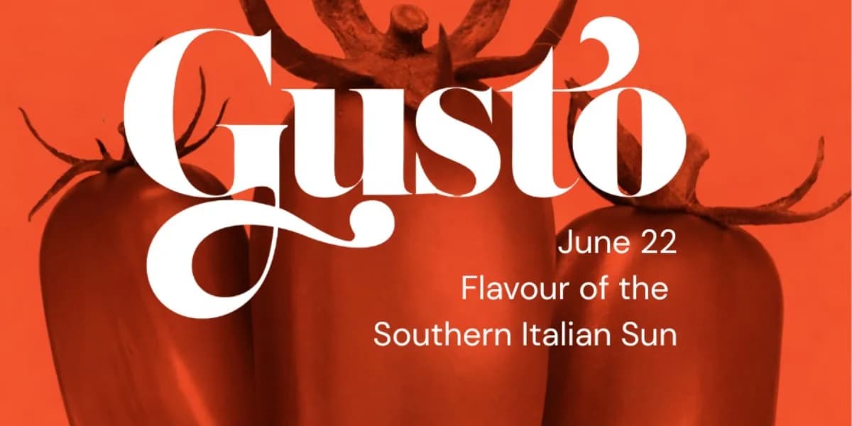 Flavours of the Southern Italian Sun event poster