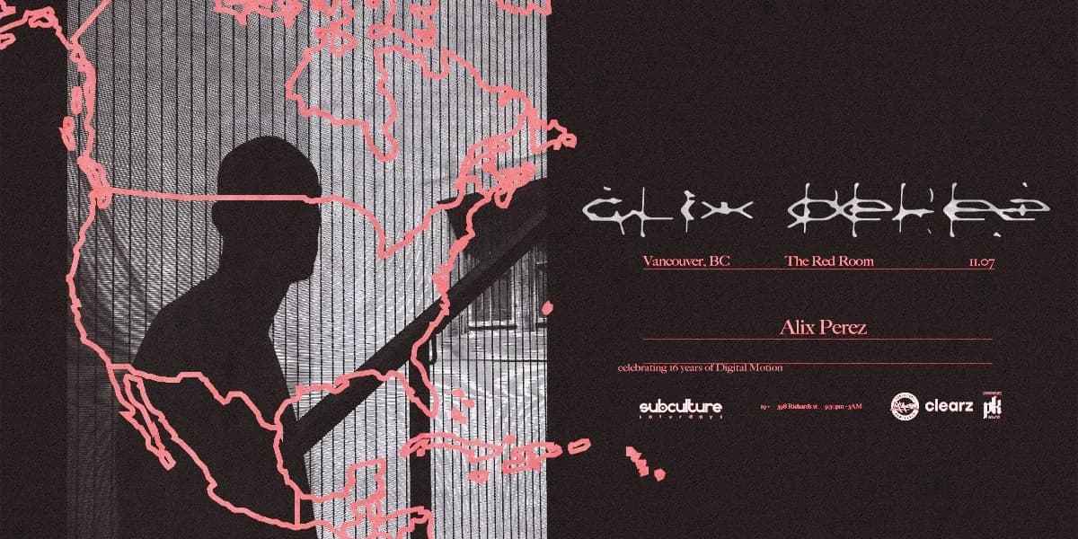 Alix Perez at SUBculture Saturdays #DigitalMotion16YR event poster
