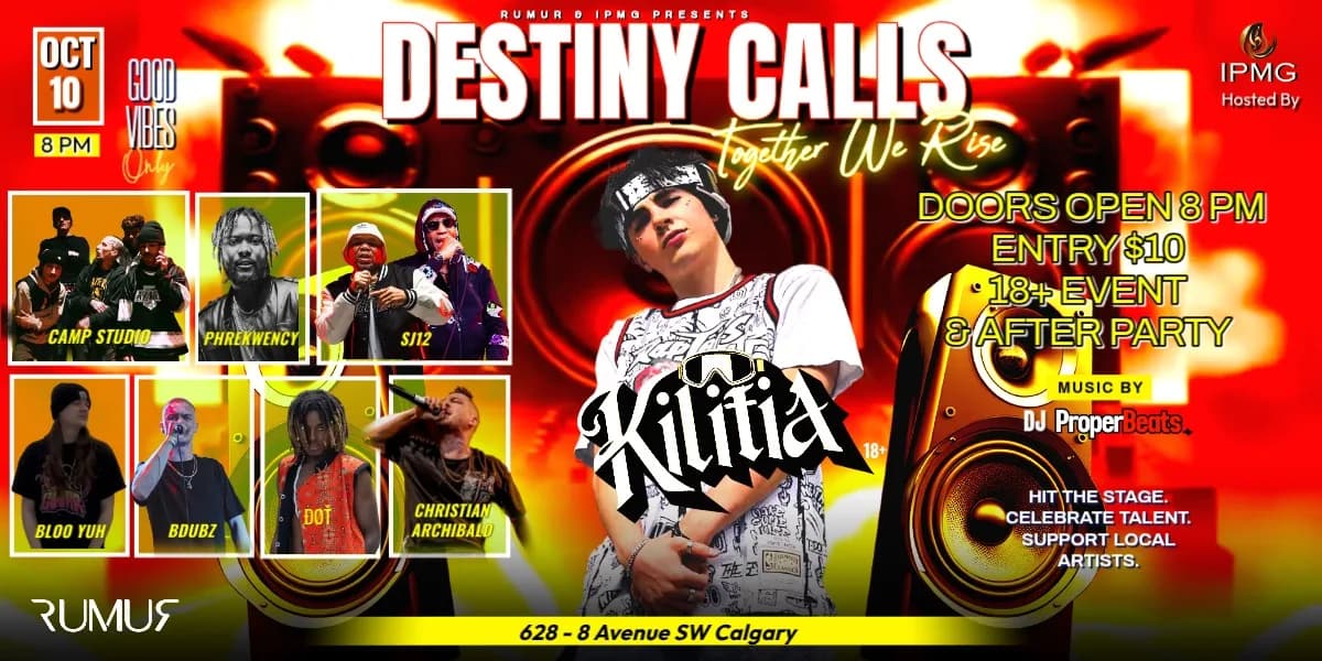 KILITIA Destiny Calls event poster