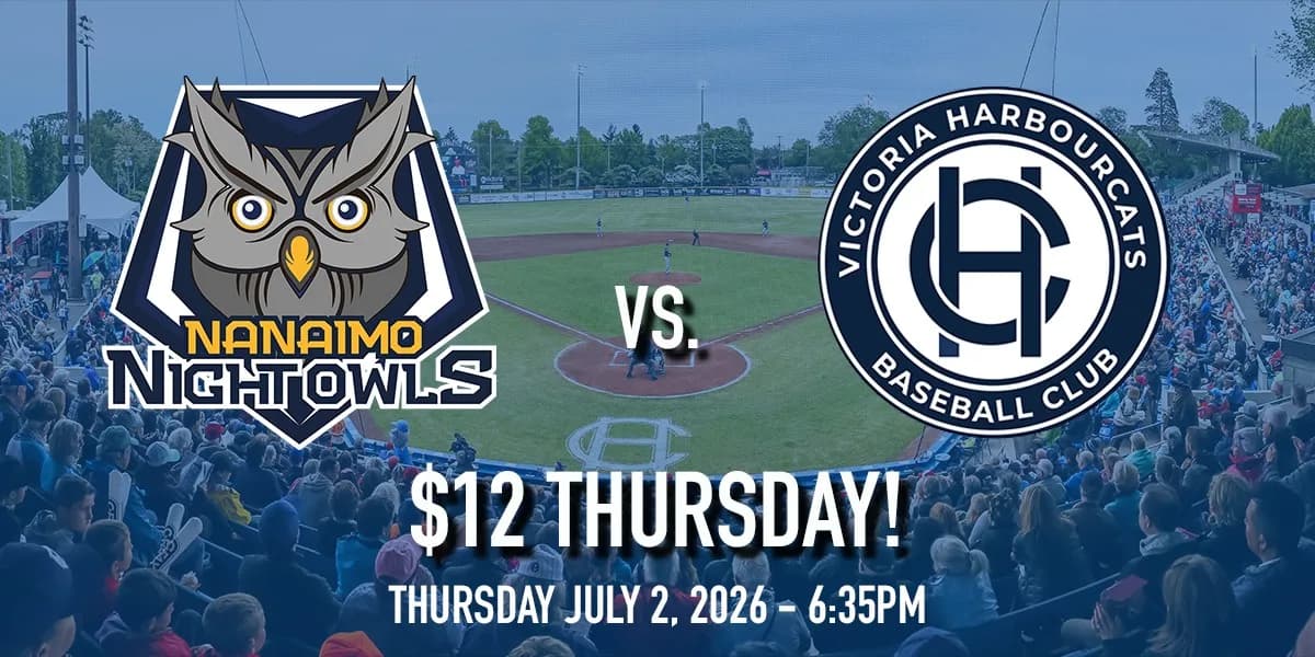Nanaimo NightOwls vs. Victoria HarbourCats - $12 THURSDAY! event poster