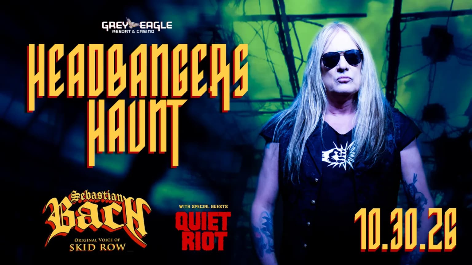 Sebastian Bach with special guest Quiet Riot event poster