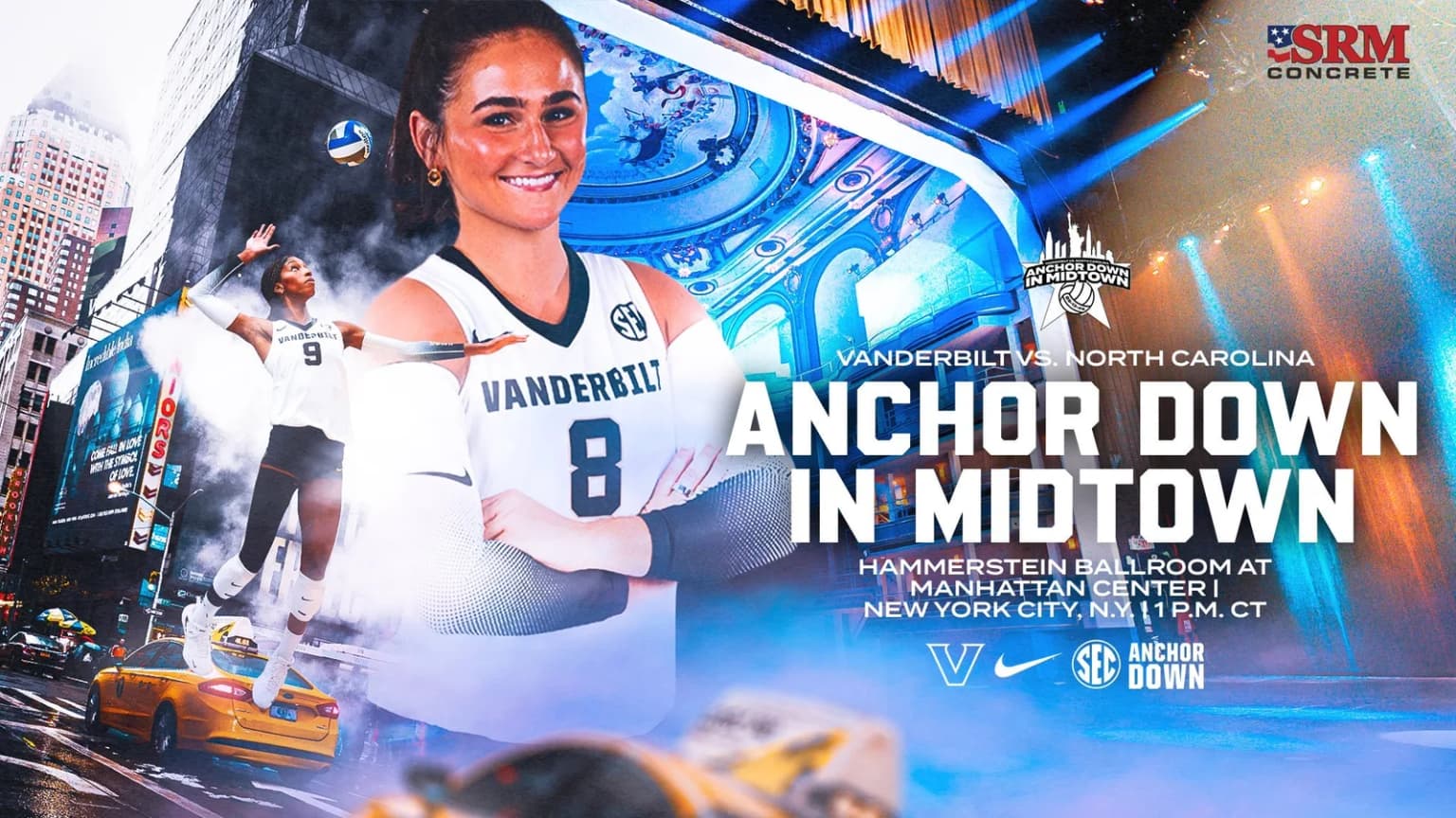 Vanderbilt vs. UNC Womens Volleyball: Anchor Down in Midtown event poster