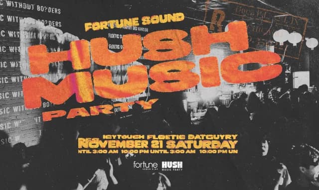HUSH at Wya? Saturdays event poster