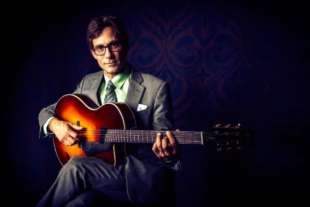 Frank Vignola's Guitar Night with Scott Robinson and Pasquale Grasso event poster