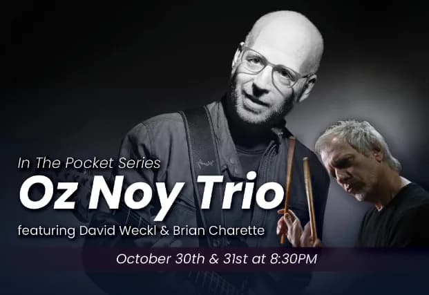 Oz Noy and Dave Weckl event poster