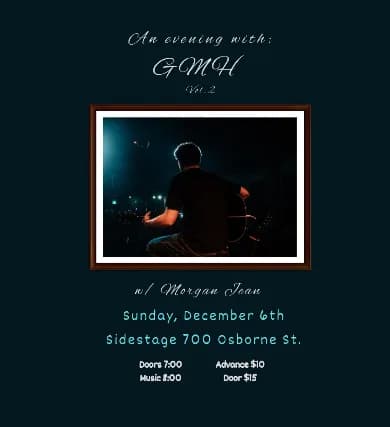 An Evening With GMH and Morgan Jean event poster