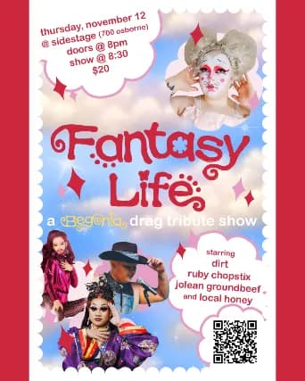Fantasy Life | A Begonia Drag Tribute Show event poster