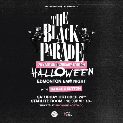 The Black Parade Halloween Emo Night Edmonton event poster