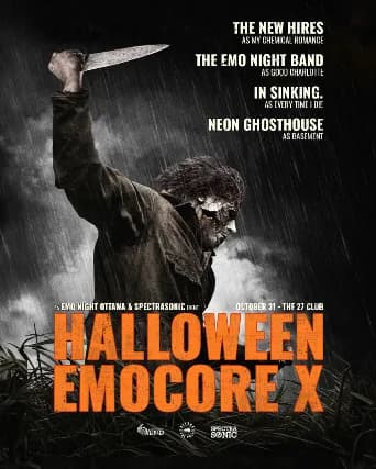 Halloween Emocore 10 x Emo Night Ottawa event poster